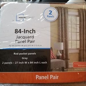 NEW 84 in Gray curtain panels